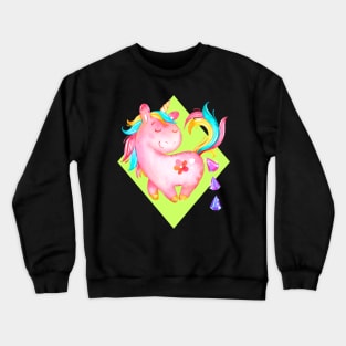 Unicorn pooping crystals super cute tee shirt Crewneck Sweatshirt